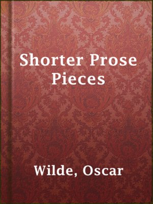 cover image of Shorter Prose Pieces